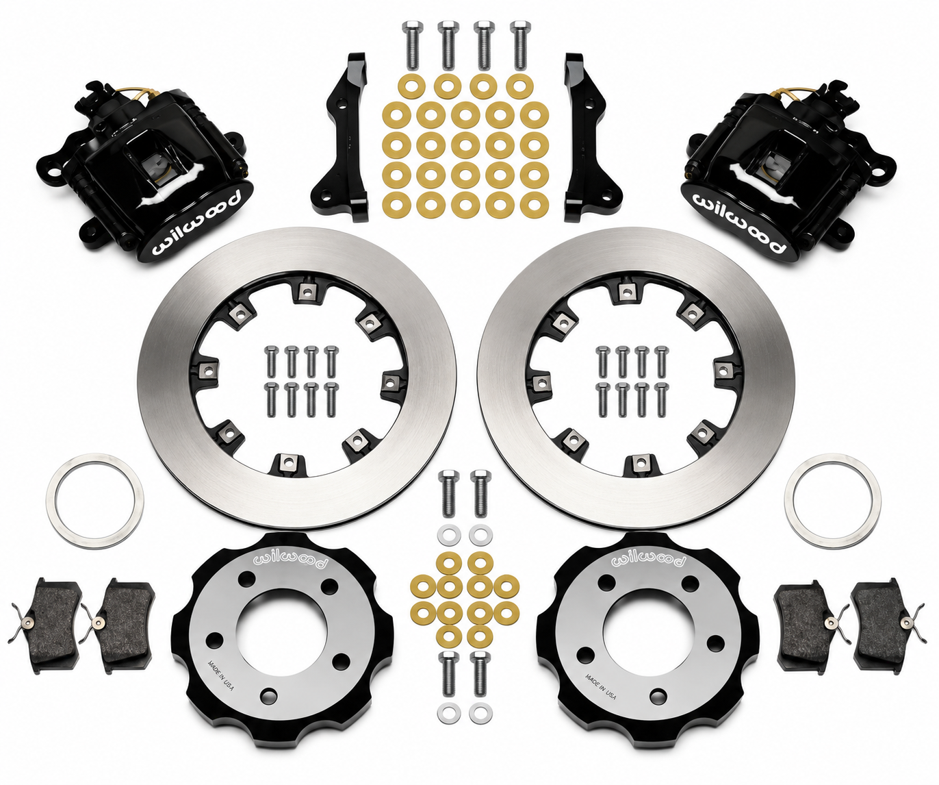 Wilwood 06-15 Civic Black Caliper Blank Rotor Rear Big Brake Kit